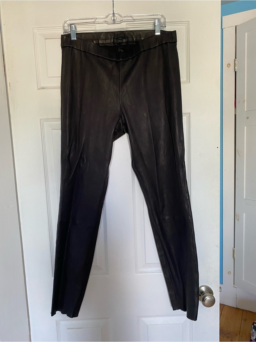 J. Crew womens Black Leather Pants